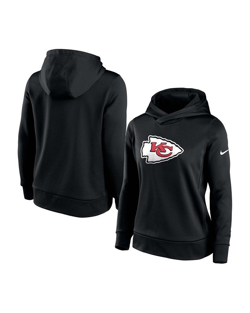 Women's Black Kansas City Chiefs Performance Pullover Hoodie Black $40.50 Sweatshirts