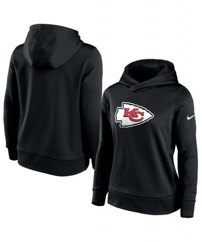 Women's Black Kansas City Chiefs Performance Pullover Hoodie Black $40.50 Sweatshirts