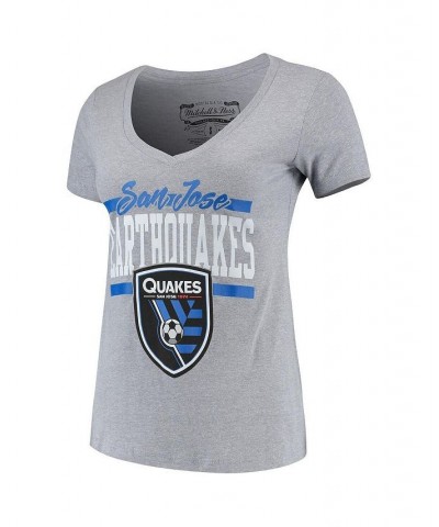 Women's Gray San Jose Earthquakes MVP Bar Graphic T-shirt Gray $22.54 Tops