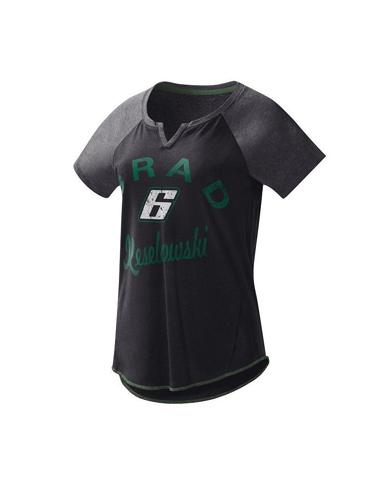 Women's Black Brad Keselowski Grand Slam Tri-Blend Notch V-Neck T-shirt Black $24.74 Tops