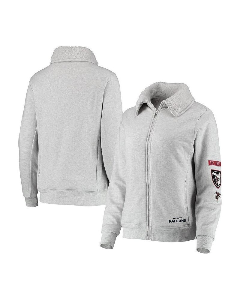 Women's Gray Atlanta Falcons Fleece Full-Zip Sweatshirt Gray $36.00 Sweatshirts