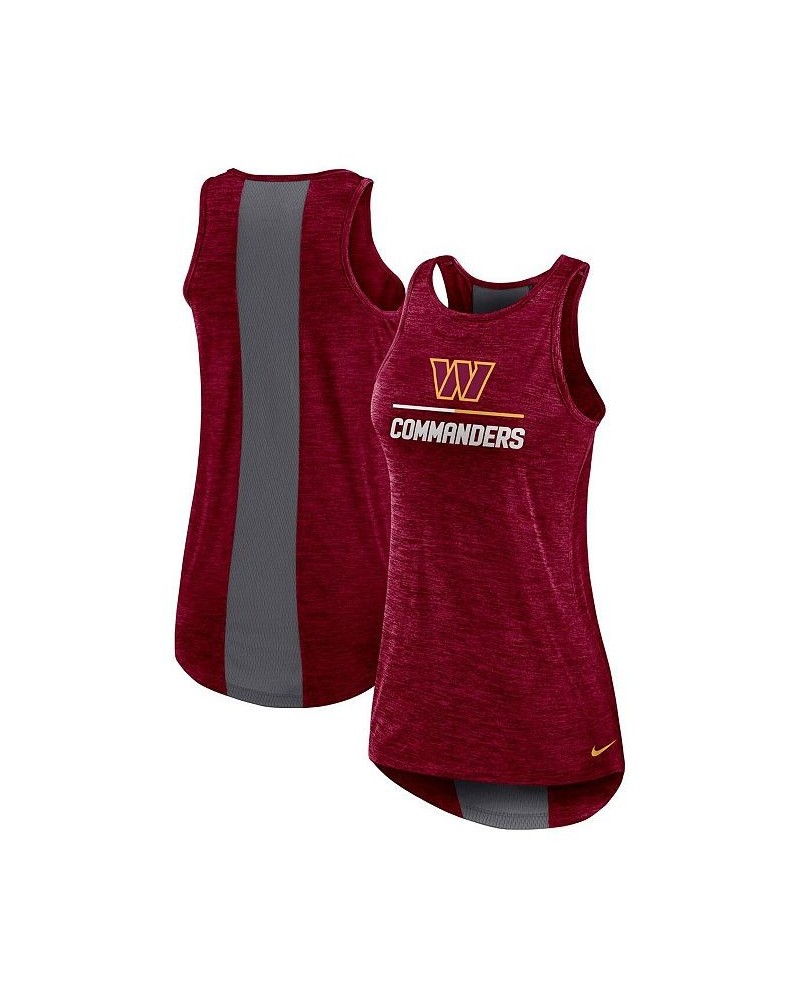 Women's Burgundy Washington Commanders High Neck Performance Tank Top Burgundy $21.50 Tops