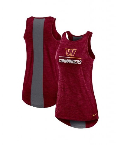 Women's Burgundy Washington Commanders High Neck Performance Tank Top Burgundy $21.50 Tops