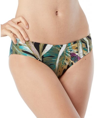Women's Shirred Smooth-Fit Cheeky Bikini Bottoms Black $28.70 Swimsuits