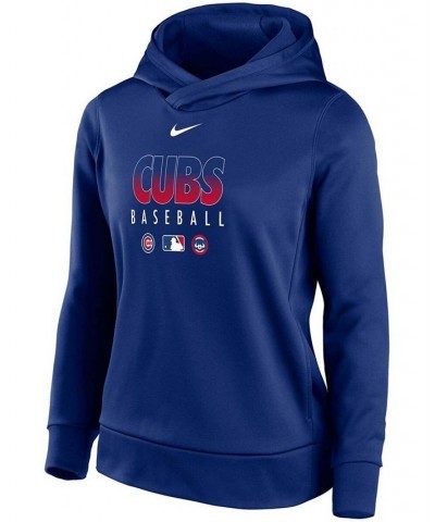 Women's Royal Chicago Cubs Authentic Collection Performance Pullover Hoodie Royal $39.95 Sweatshirts