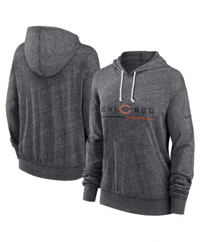 Women's Heathered Charcoal Chicago Bears Team Spirit Gym vintage-like Pullover Hoodie Gray $40.80 Sweatshirts
