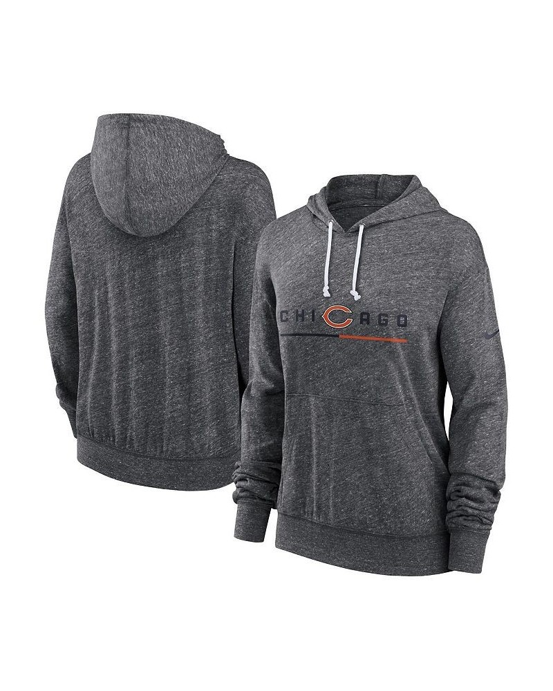 Women's Heathered Charcoal Chicago Bears Team Spirit Gym vintage-like Pullover Hoodie Gray $40.80 Sweatshirts