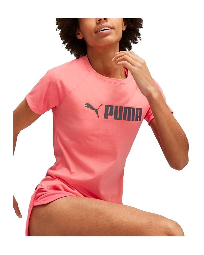 Women's Fit Logo-Print Crewneck Training Tee Loveable $22.50 Tops