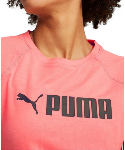 Women's Fit Logo-Print Crewneck Training Tee Loveable $22.50 Tops