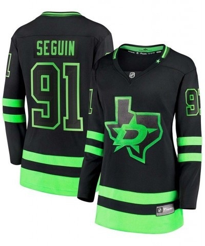 Women's Tyler Seguin Black Dallas Stars 2020/21 Alternate Premier Breakaway Player Jersey Black $54.45 Jersey