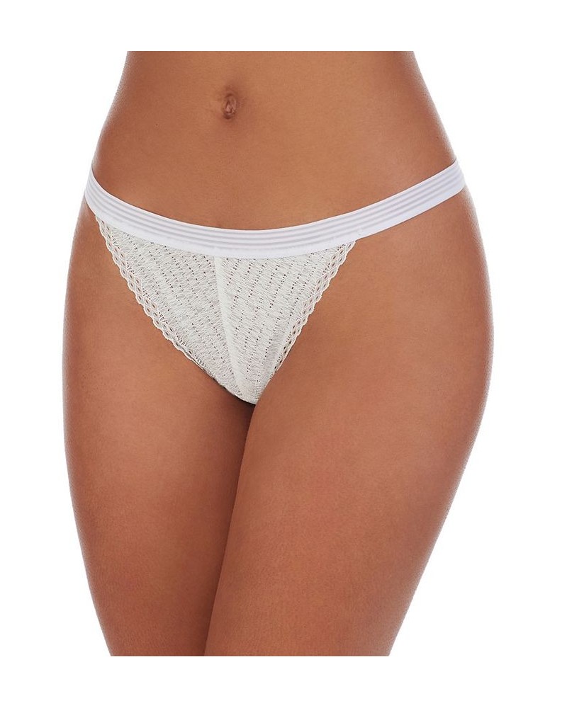 Women's Softest Lace Thong DK8351 White $9.91 Panty