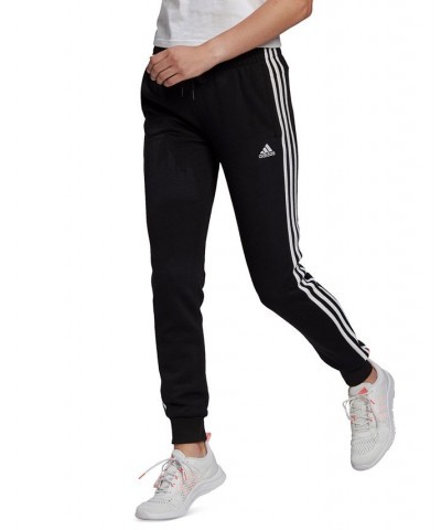 Women's Essentials 3 Stripes Track Pants Black/white $26.25 Pants