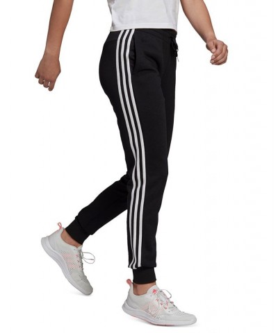 Women's Essentials 3 Stripes Track Pants Black/white $26.25 Pants