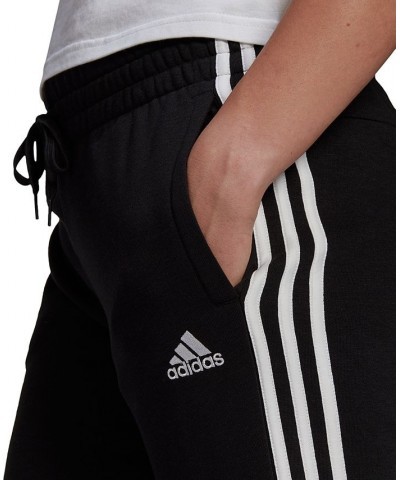 Women's Essentials 3 Stripes Track Pants Black/white $26.25 Pants