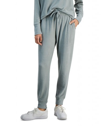 Juniors' Cozy High-Rise Drawstring-Waist Jogger Pants Jade $8.96 Pants
