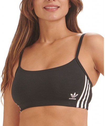 Women's 3-Stripes Scoop Bralette 4A4H00 Black $14.02 Bras