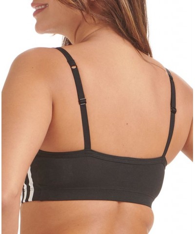 Women's 3-Stripes Scoop Bralette 4A4H00 Black $14.02 Bras