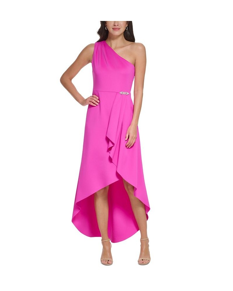 Petite Ruffled High-Low Dress Pink $44.48 Dresses