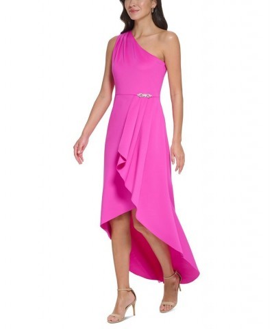 Petite Ruffled High-Low Dress Pink $44.48 Dresses