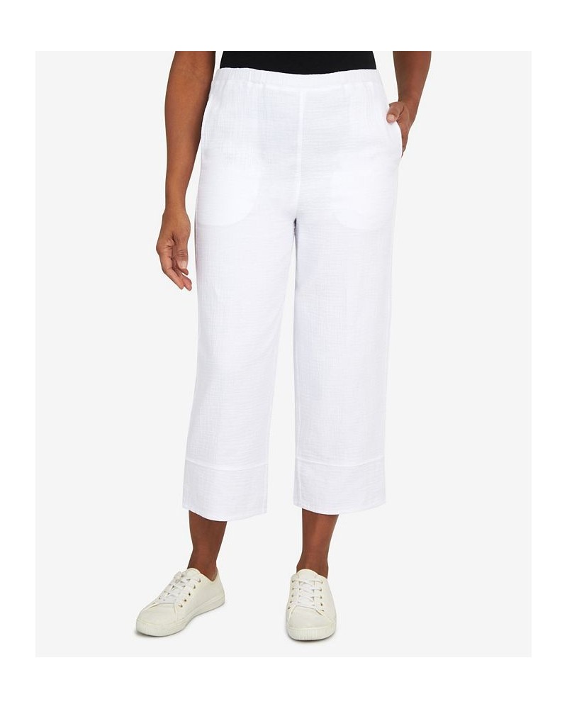 Women's Set Sail Nautical Wide Leg Pants White $31.61 Pants