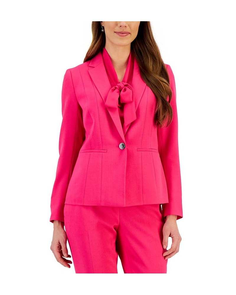 Crepe One-Button Blazer Pink Perfection $32.70 Jackets