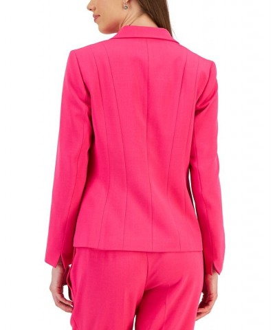 Crepe One-Button Blazer Pink Perfection $32.70 Jackets