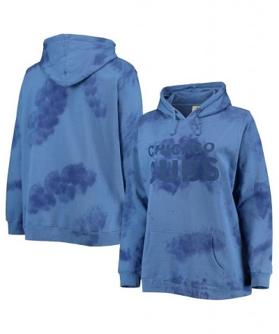 Women's Royal Chicago Cubs Plus Size Cloud Pullover Hoodie Royal $34.40 Sweatshirts