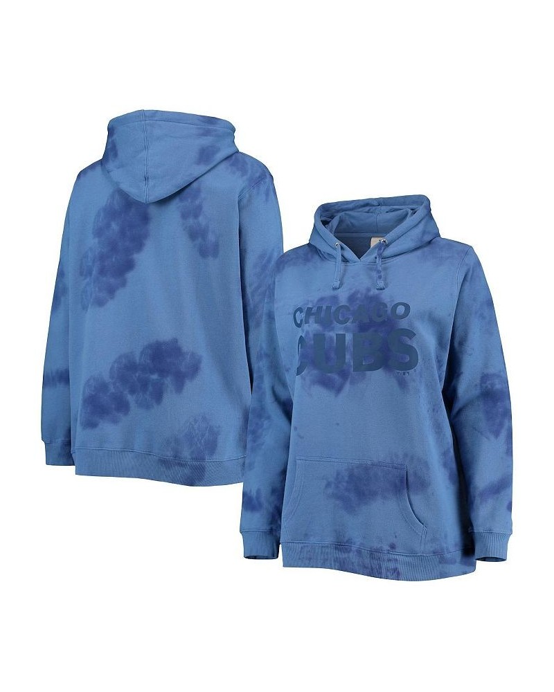 Women's Royal Chicago Cubs Plus Size Cloud Pullover Hoodie Royal $34.40 Sweatshirts