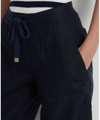 Wide-Leg Linen Pants Blue $59.40 Pants