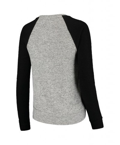 Women's Branded Gray Prestige Camo Raglan Crew Neck Sweatshirt Gray $34.19 Sweatshirts