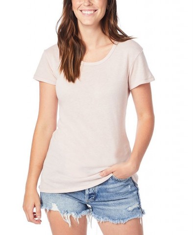 Women's The Keepsake T-shirt Vintage-Like Faded Pink $23.04 Tops