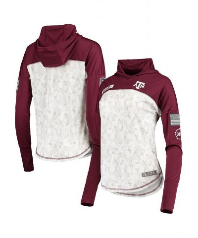 Women's Texas A&M Aggies OHT Military-inspired Appreciation Mission Arctic Camo Hoodie Long Sleeve T-shirt Gray Maroon $29.14...