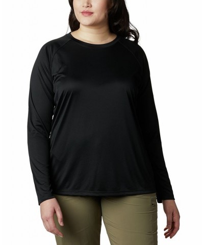 Plus Size PFG Tidal Tee II Omni-Shade T-Shirt Black, Cirrus Grey Logo $24.00 Tops