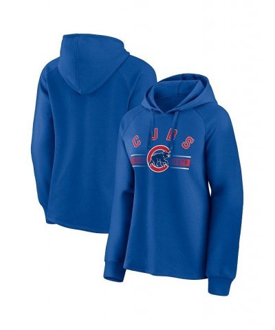 Women's Branded Royal Chicago Cubs Perfect Play Raglan Pullover Hoodie Royal $38.24 Sweatshirts