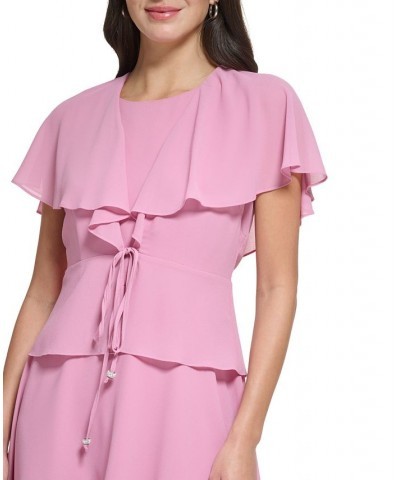 Women's Tie-Front Jacket & Scoop-Neck Dress Purple $51.60 Dresses