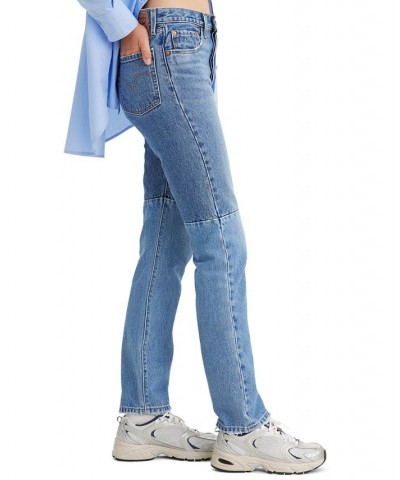 Women's 501 Pieced Straight-Leg Mid Rise Jeans Lightly Dipped $43.99 Jeans