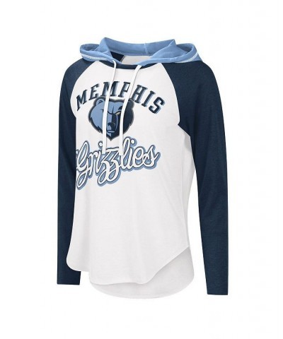 Women's White Memphis Grizzlies MVP Raglan Hoodie Long Sleeve T-shirt White $29.49 Tops