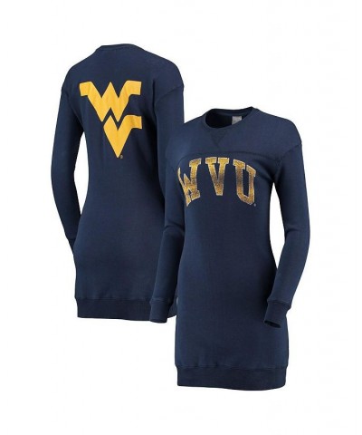 Women's Navy West Virginia Mountaineers 2-Hit Sweatshirt Dress Blue $31.85 Dresses