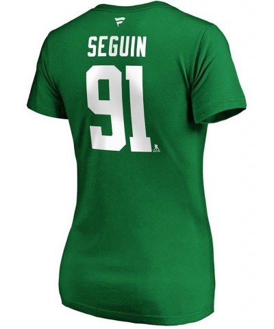 Women's Tyler Seguin Kelly Green Dallas Stars Authentic Stack Name Number V-Neck T-shirt Kelly Green $18.90 Tops