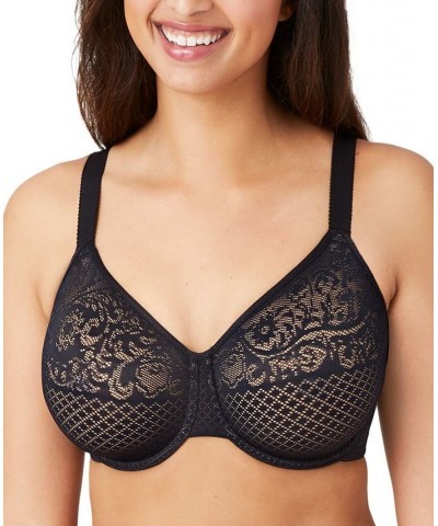 Visual Effects Minimizer Bra 857210 Up To I Cup Black $32.80 Bras