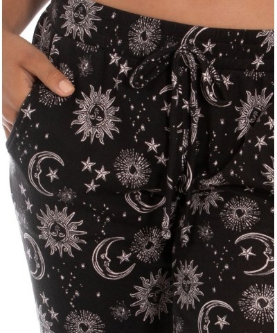 Women's Whistler Moon and Stars Hacci Pant Black $13.76 Sleepwear