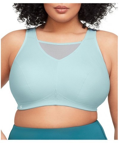 Women's Plus Size Sport No-Bounce Camisole Bra Blue $23.92 Bras