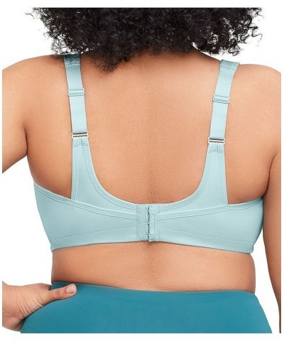 Women's Plus Size Sport No-Bounce Camisole Bra Blue $23.92 Bras