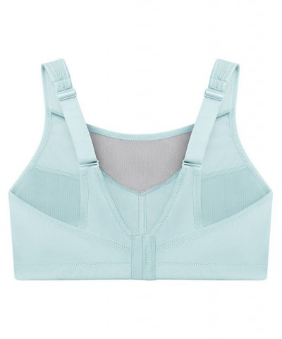 Women's Plus Size Sport No-Bounce Camisole Bra Blue $23.92 Bras