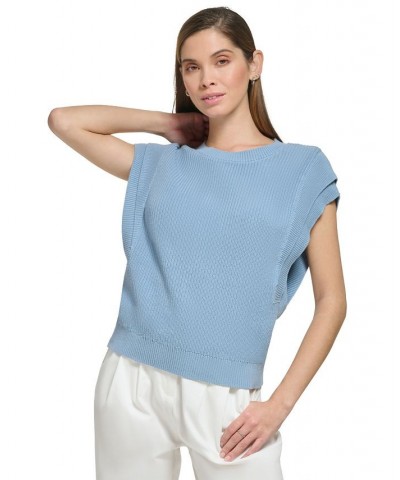 Women's Cotton Cap-Sleeve Sweater Dusk $23.03 Sweaters