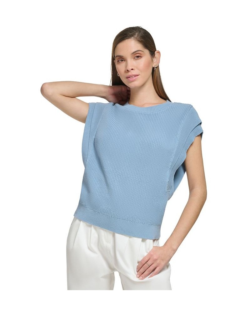 Women's Cotton Cap-Sleeve Sweater Dusk $23.03 Sweaters