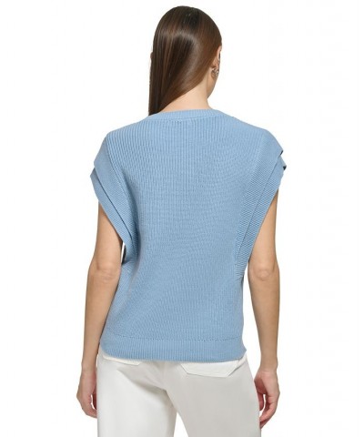 Women's Cotton Cap-Sleeve Sweater Dusk $23.03 Sweaters