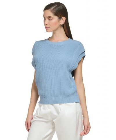 Women's Cotton Cap-Sleeve Sweater Dusk $23.03 Sweaters