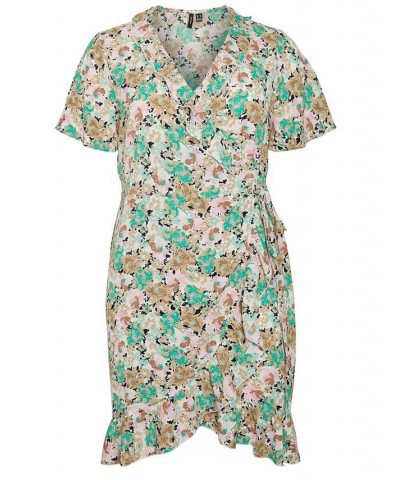 Plus Size Delilah Short Sleeve Wrap Dress Multi $41.58 Dresses