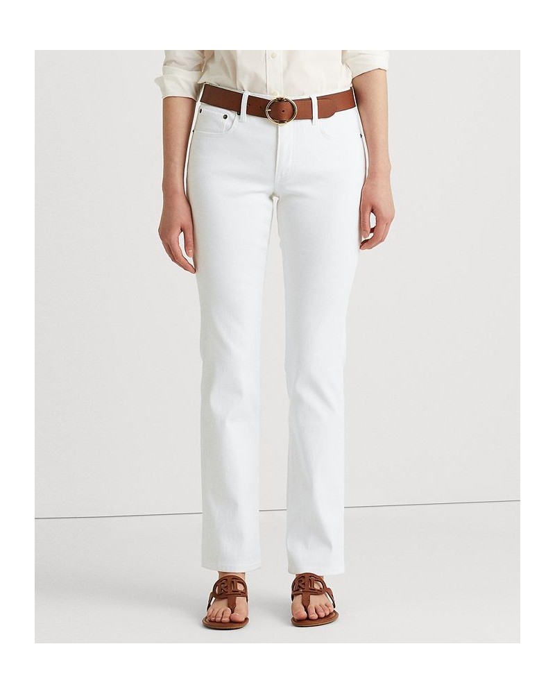 Petite Mid-Rise Straight Jean Petite & Petite Short Lengths White $62.50 Jeans